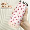 Cute Heart Lollipop Print Insulated Coffee Tumbler Stainless Steel Travel Mug Reusable Vacuum Thermal Cup for Office Commute Gift