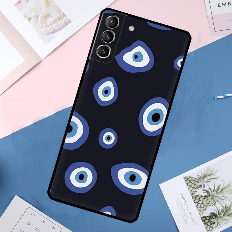 Чехол со принтом Синий Глаз Удачи и Сглаза для Samsung Galaxy S25 Ultra S24 S23 S22 S21 Ultra S9 S10 Plus S23 FE S25 FE Задняя крышка