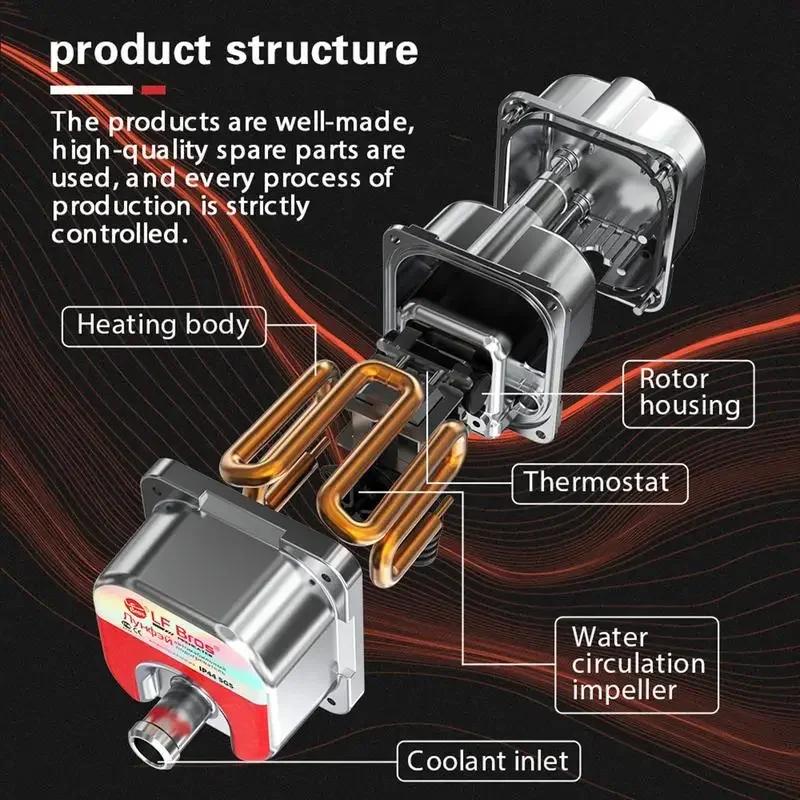 3000W Car Engine Coolant Heater Preheater Motor Heating Preheating Air Parking Heater Diesel Auto Engine Antifreeze Preheater