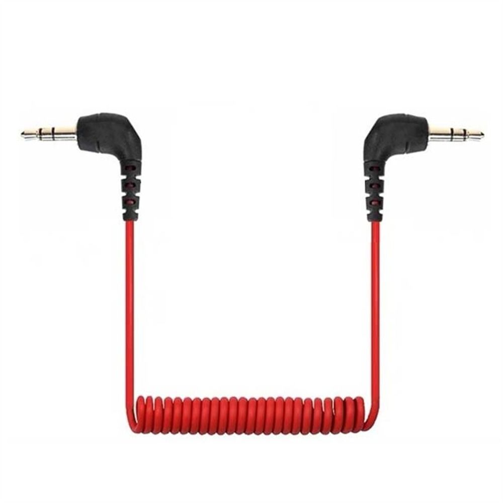 Adapter Cable Microphone to Camera Spring 3.5mm Cable Coiled Microphone Cable TRS to TRS Cable