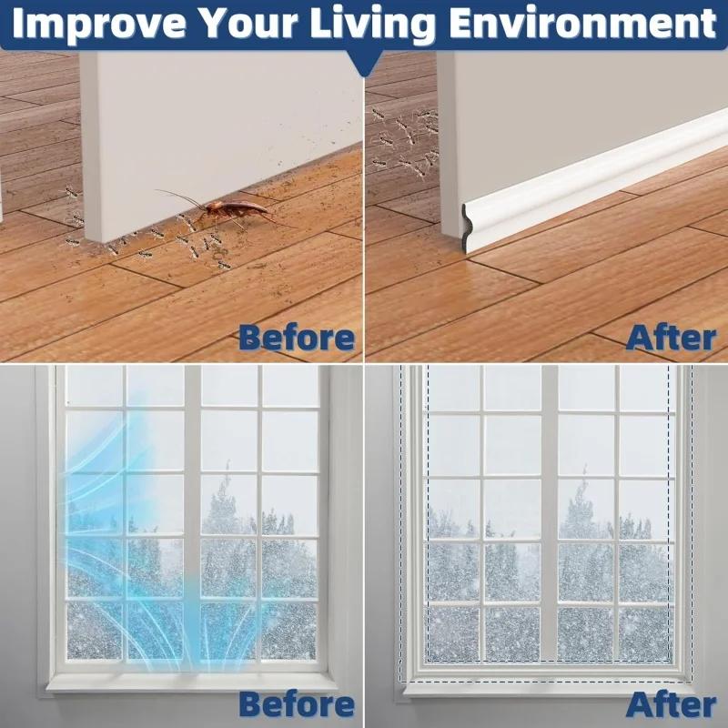 20/30/40M Acoustic Insulation Foam Sliding Doors Window Weather Seal Strip,Draft Stopper Sweep,Weather Stripping,Seal Gap Filler