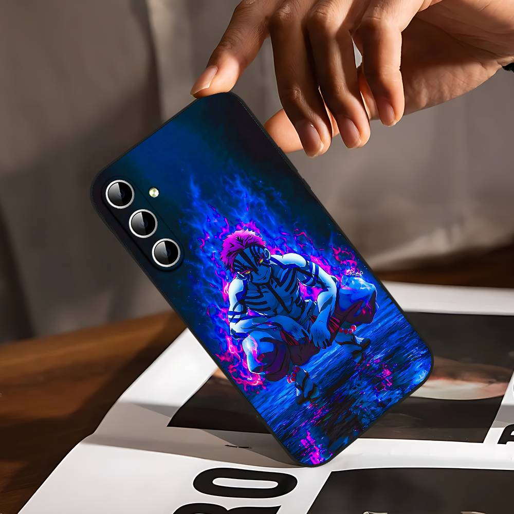 Чехол для телефона D-Demon Akaza S-Slayer для Samsung Galaxy S24/S25/S22/S30/Note20/Lite/Ultra/5G/Plus/FE Мягкий черный