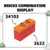 Нетоксичный 223 шт./Лот 34103 1x3 с 2 шипами Двойной блок Moc Цветные Аксессуары Совместимые с Кирпичами DIY Детская Игрушка Детали для Сборки