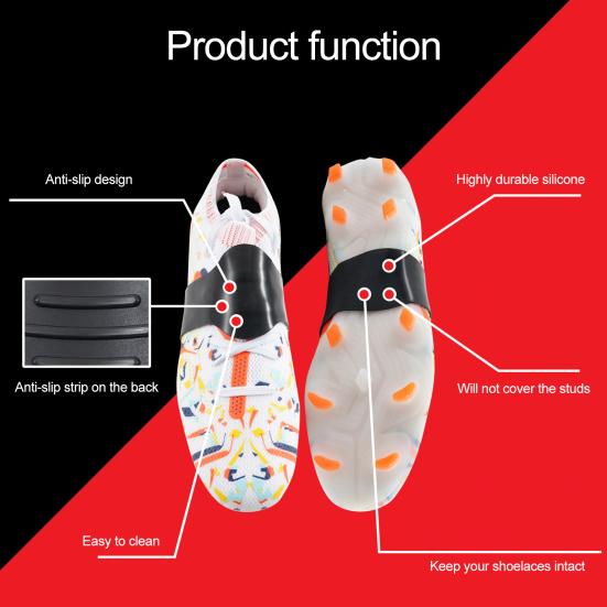 1 пара резинок для футбольных бутс, силиконовые чехлы для шнурков, многоразовые эластичные резинки для футбольных тренировок, надежно держат шнурки в натянутом состоянии
