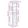 Bathroom Cabinet BODO White 44 x 30 x 160 cm