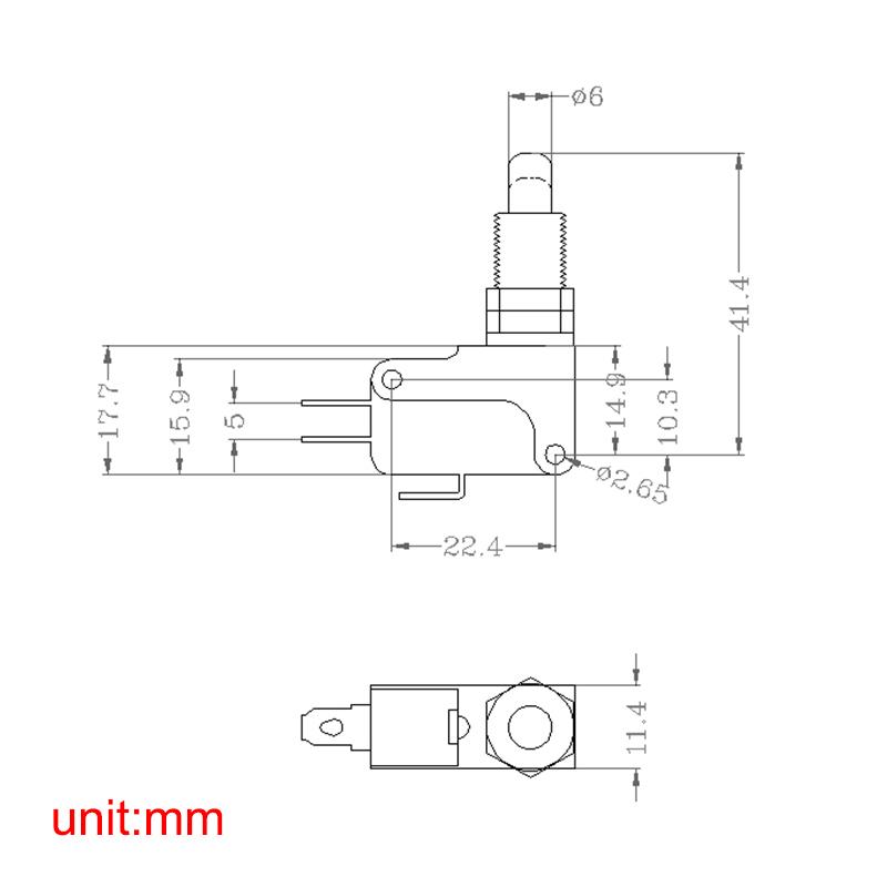 V-15-1CQ Limit Micro Fretting Switch Plug Panel Type Point Action Travel Switch
