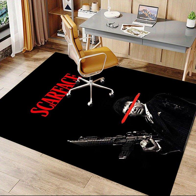 1 шт. Коврик для офисного кресла Scarface, Мягкий, Удобный, Всесезонный, Идеально подходит для дома, спальни или офисного декора, Идеальный подарок для