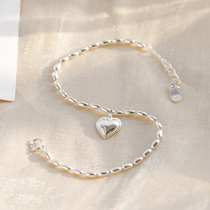 Браслет из стерлингового серебра S925 для женщин, аксессуары, браслет из рисовых зерен, ювелирные изделия