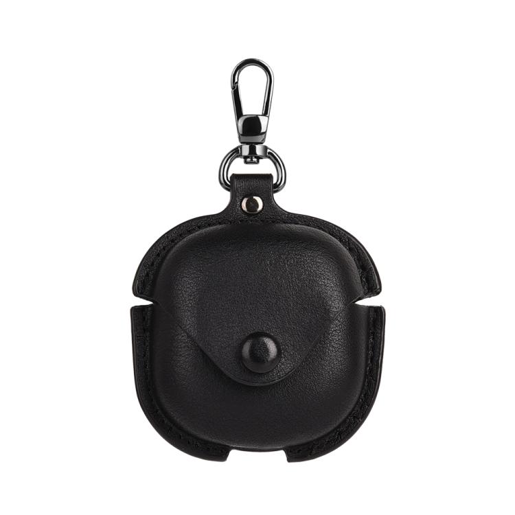 Business Leather Earphone Case For Samsung Galaxy Buds4 / 4 Pro, PU Leather Shockproof Protective Cover with Hook
