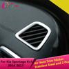 2 Pcs/Set Stainless Steel Car Air Vent Circle Trim Air Conditioner Protection Sticker for Kia Sportage Kx5 QL 2016 -