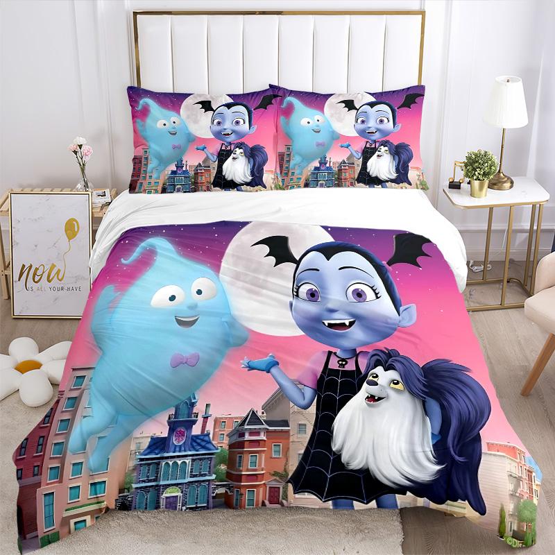 Vampirina Friends Print 3Pcs Bedding Setduvet Cover With 2 Bedropillowcase Home Birthday Gift