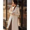 Sishuinianhua Women's Elegant Mid-Length Wool Coat