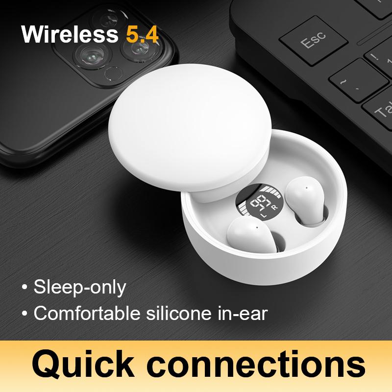 Беспроводные наушники TWS Sk26 Bluetooth 5.4, внутриканальные, невидимые, для сна, с микрофоном, с шумоподавлением, наушники Hi-Fi для музыки
