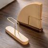 Wooden Coffee Filter Holder Storage Box Fan Shape V Shape Coffee Filter Storage Rack Household Coffee Accessories Barista Tools