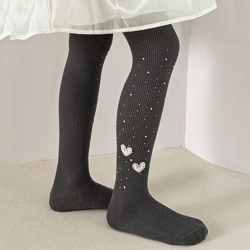 Sparkling Kids Girls Tights White Sheer Pantyhose Spring Fall Thin Dressy Leggings with Rhinestones Dressy Outwear Party Tights
