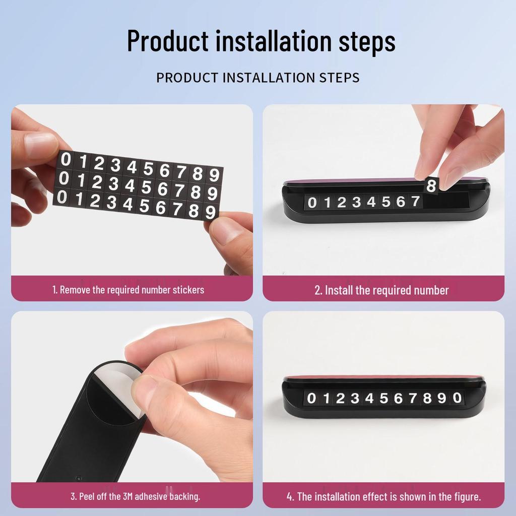 Xiaomi YU7/SU7 Temporary Hidden Car Parking Number Plate Accessory