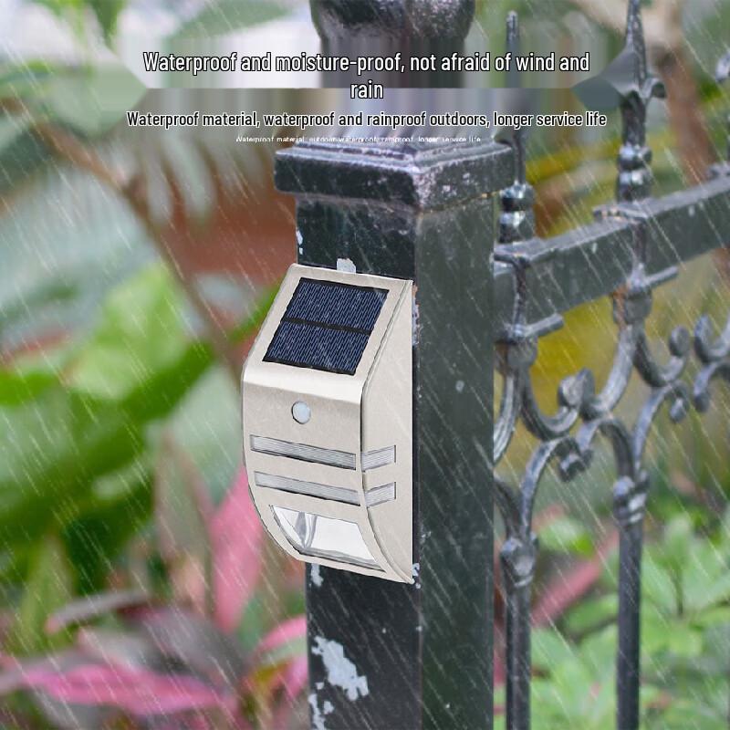 Outdoor Solar Stainless Steel Motion Sensor Wall Lamp