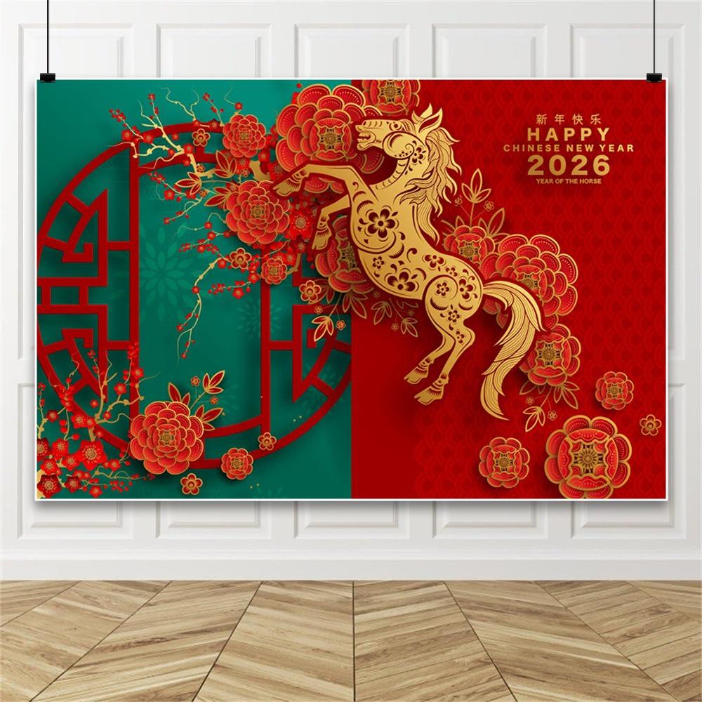 Новый стиль украшение для вечеринки красный золото фотофон традиционный фон трансграничный