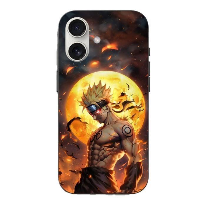 Чехол для iPhone 16 Plus - Наруто - 3D Луна - Ежедневная защита - Личный стиль - Гибкий