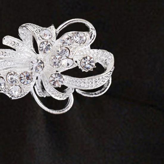 Lady Brooch Rhinestone Anti-slip Shouder Bag Suit Coat Collar Hat Scarf Sweater Pin Party