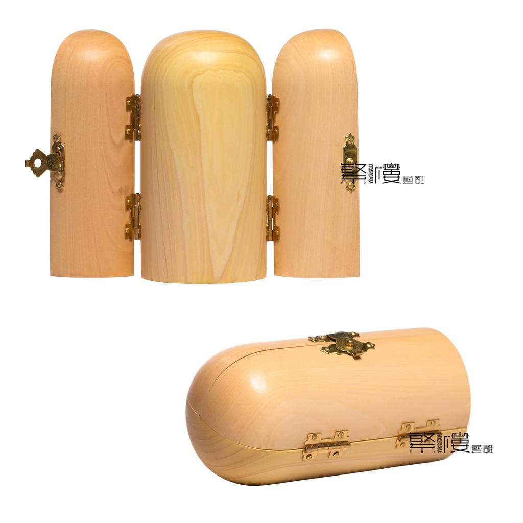 Buddhist Kannon Wood Miniature Buddhist Buddhist Buddhist Ornament 10cm X Width 13cm X Depth Statue, Sankaibutsu, Statue, Manjusri, Kannon,