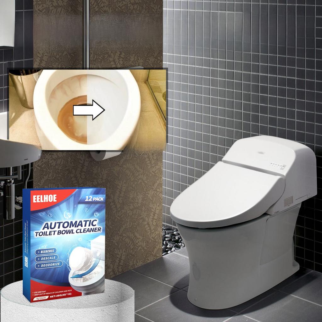 Таблетки для чистки унитаза 12 шт. Многоцелевой очиститель для ванной комнаты, дезодорант, удаляет пятна, известковый налет и запах