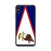 Coque iPhone - Drapeau Samoa Américaines - iPhone XS Max - Souple - Multicolore - Vertical