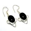 Ювелирные серьги ручной работы с черным ониксом 925 пробы, посеребренные, 1,51 дюйма