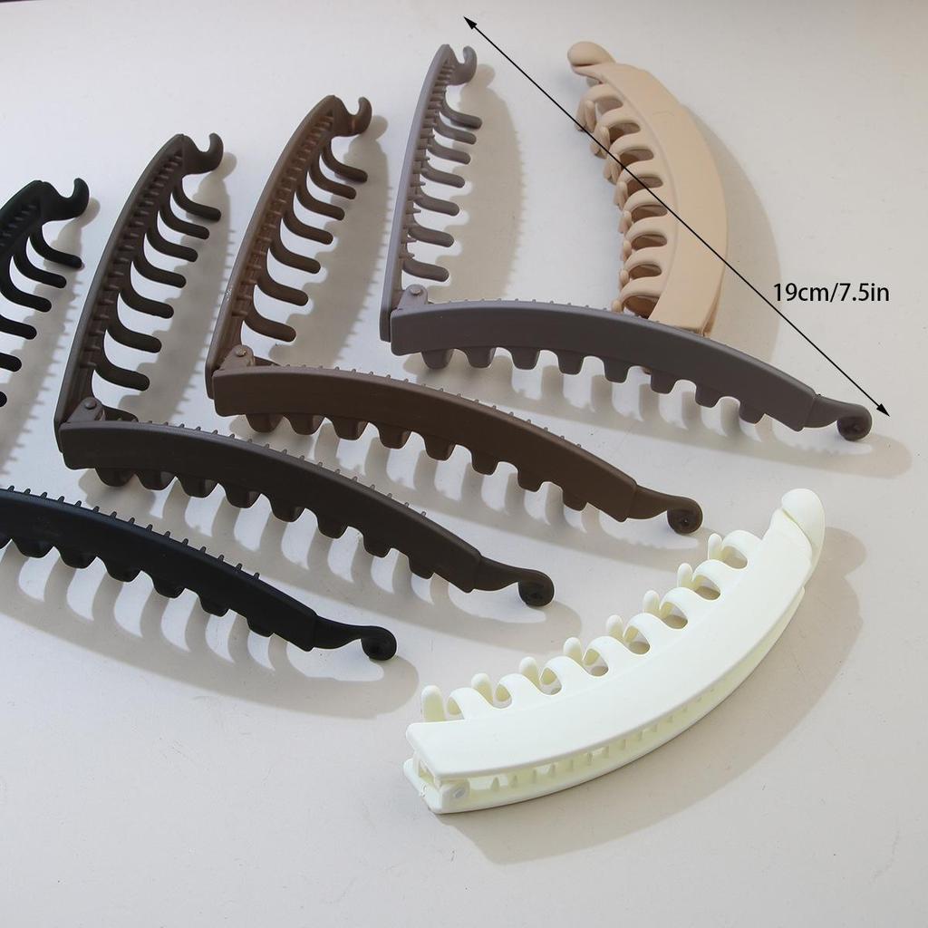 Large Frosted Minimalist Banana Clip for Thick Hair - Non-Slip Vertical Ponytail Clip, Women's Hair Accessory