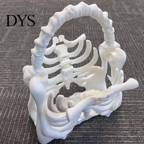 Скелетная Сумка-Клатч Готический Каркас Ребер Костяная Сумка Жуткий 3D-Печатный Легкий Кошелек Анатомический Темный Эстетичный Аксессуар для Хэллоуина Уникальный Дизайн
