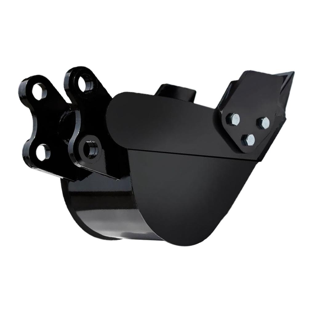 Narrow Digging Bucket 7.87in 0.98in Hole Dia 3.54in Center Wheelbase Metal Teeth for Trenching Digger Mini Excavator
