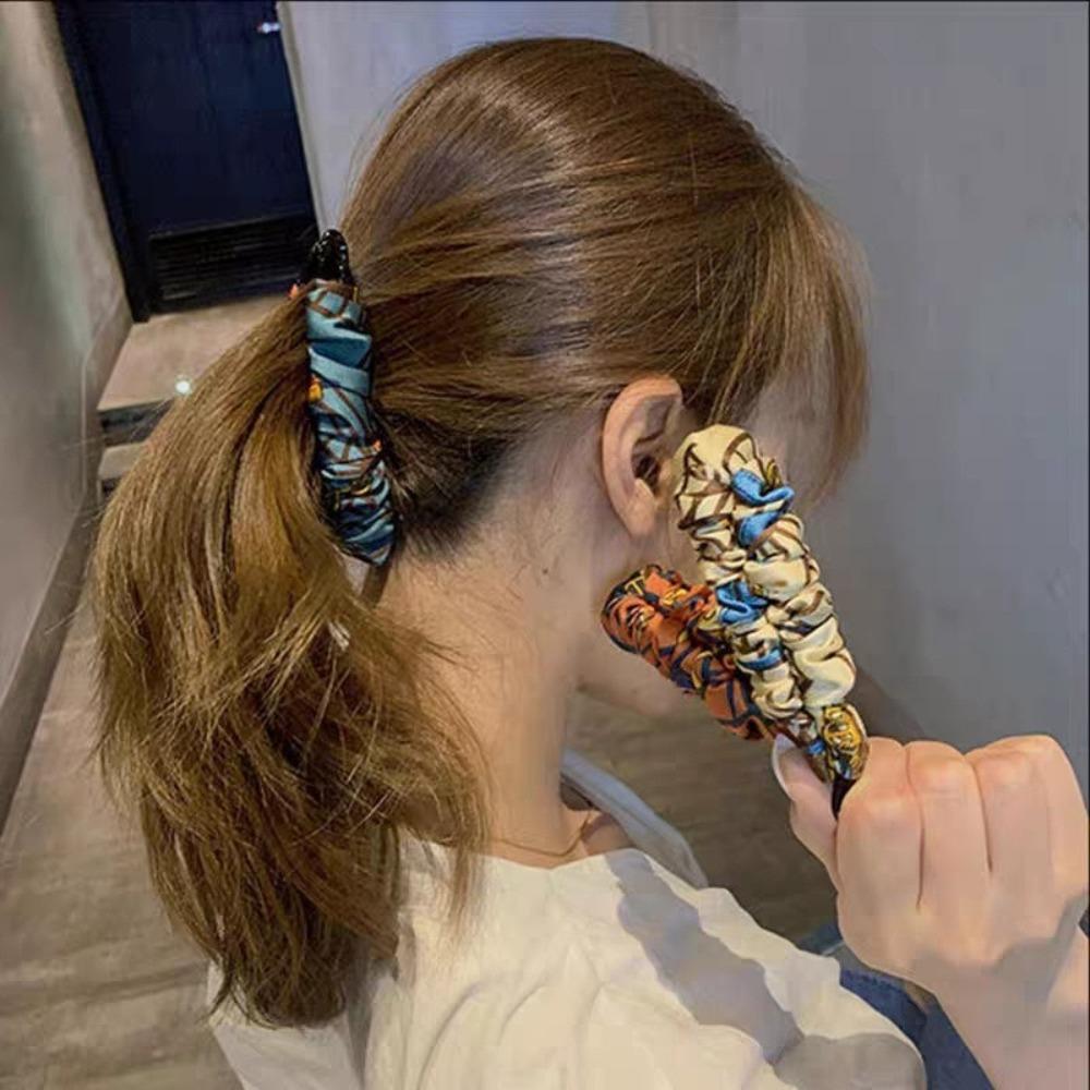 Fabric Crinkled Banana Clip Korean Style Hair Wear New Vertical Clip Daily
