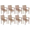 Day and Night - Day and Night Stackable Garden Chairs 8 Units Solid Teak Wood