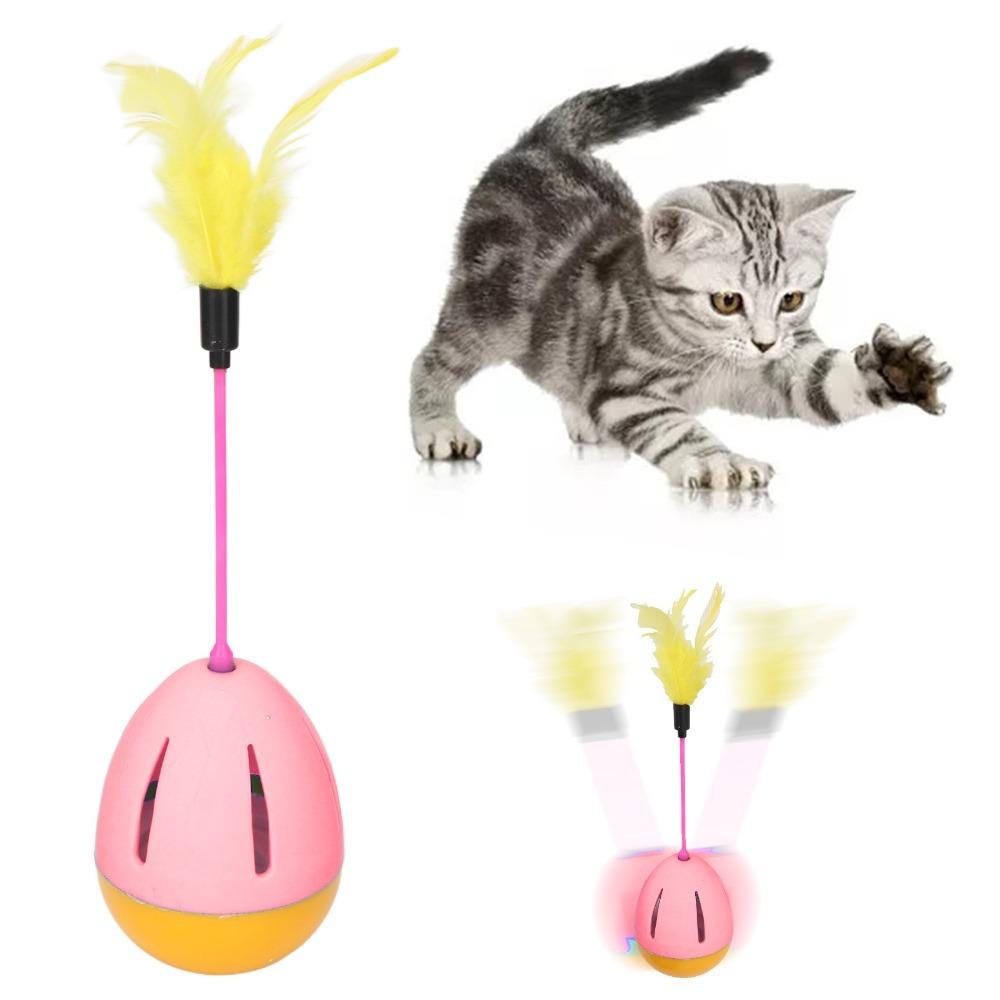 Round Tumbler Tumbler Cat Feeder Toy Interactive Kitten Play Toy Boredom Relief For Cats