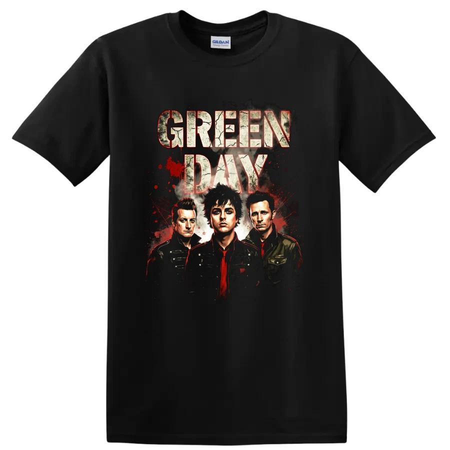 Green Day Эра American Idiot Рок-футболка Портрет панк-группы Графическая футболка