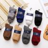 Men's Winter Coral Fleece Home Floor Socks Sleeping Tube Socks Solid Color Men's Socks
