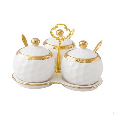 3 шт., керамические кухонные банки для специй, сахарницы, милые коробки для приправ, контейнер для перца, контейнер для приправ