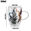 High-quality Double Dried Flower Glass Cups Creative Simplicitys High-temperature-resistant Glass Mug For Cappuccino Coffee Tea