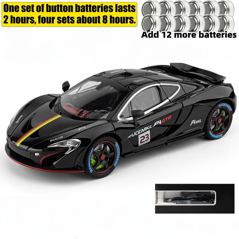 1/24 Суперкар McLaren P1 GTR Сплав Литой Модель Автомобиля Звук и Свет Инерционный Детский Игрушечный Автомобиль Коллекция Классических Украшений