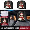2PCS Stretchable Car Headrest Cover Car Headrest Protector  Christmas Holiday Car Interior