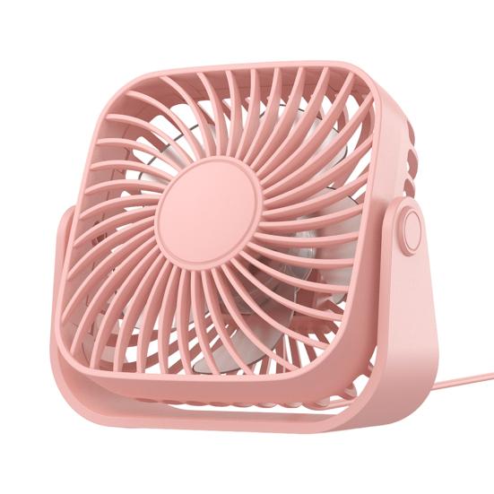Настольный вентилятор Мощный воздушный поток Тихая работа 3 скорости Вращающаяся на 360 градусов головка Вентилятор охлаждения с питанием от USB