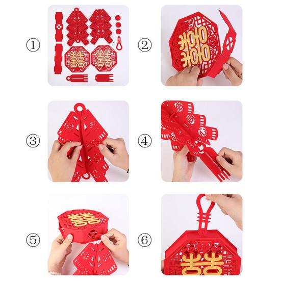 Украшения для подвешивания на китайский Новый год Традиционный красный счастливый восточный орнамент