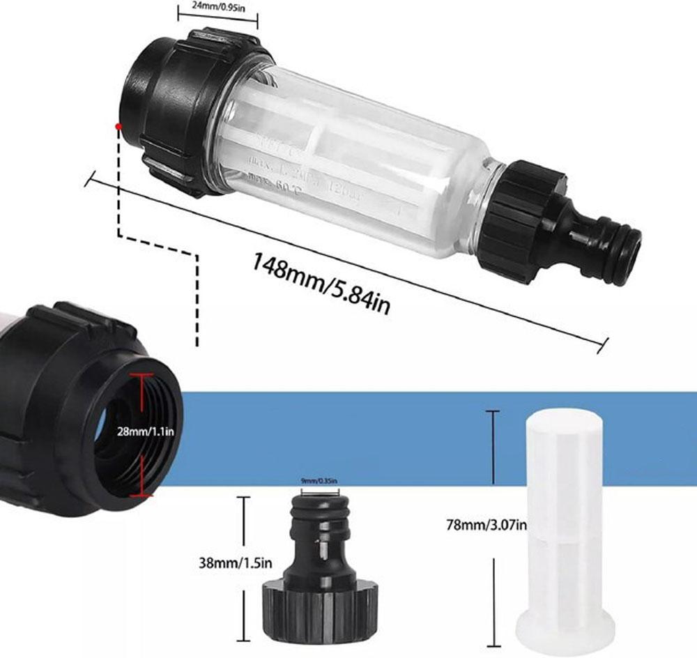 Фильтр для впуска садового шланга Встроенная мойка высокого давления для мойки стиральной машины Осадок~