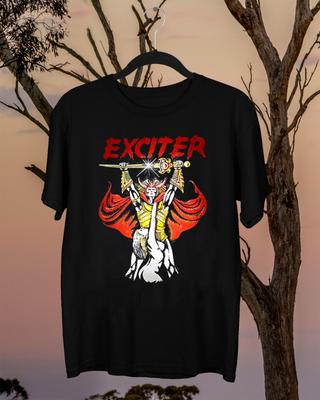 Exciter Да здравствует Громкая Скорость Хлопок Черный Полный Размер S-5XL Футболка