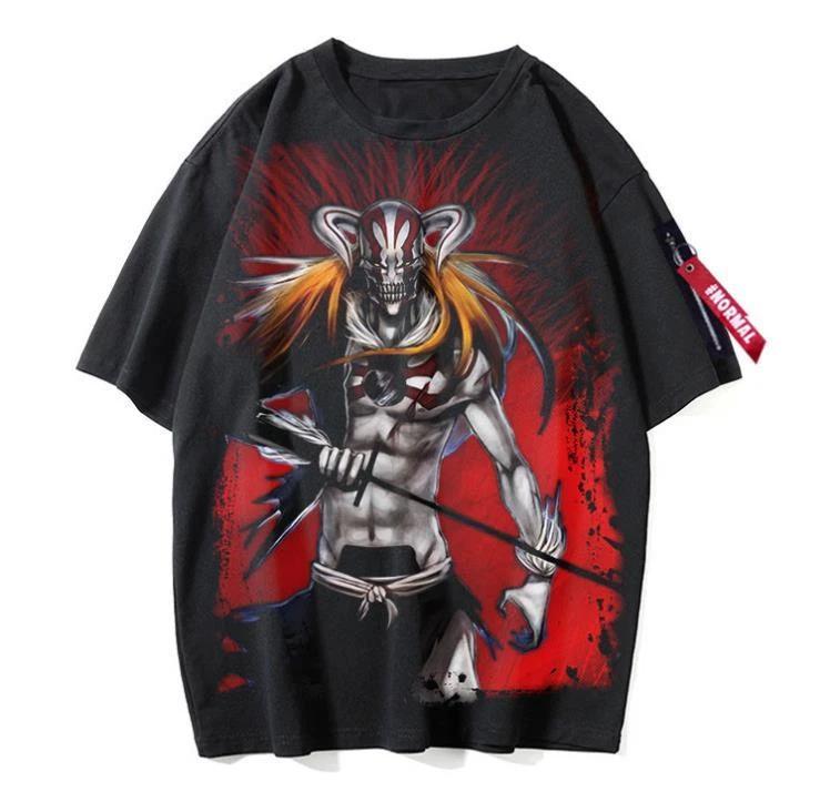 Bleach Косплей Аниме Манга Уличная одежда Футболка Тройник Майка Полиэстер Черный