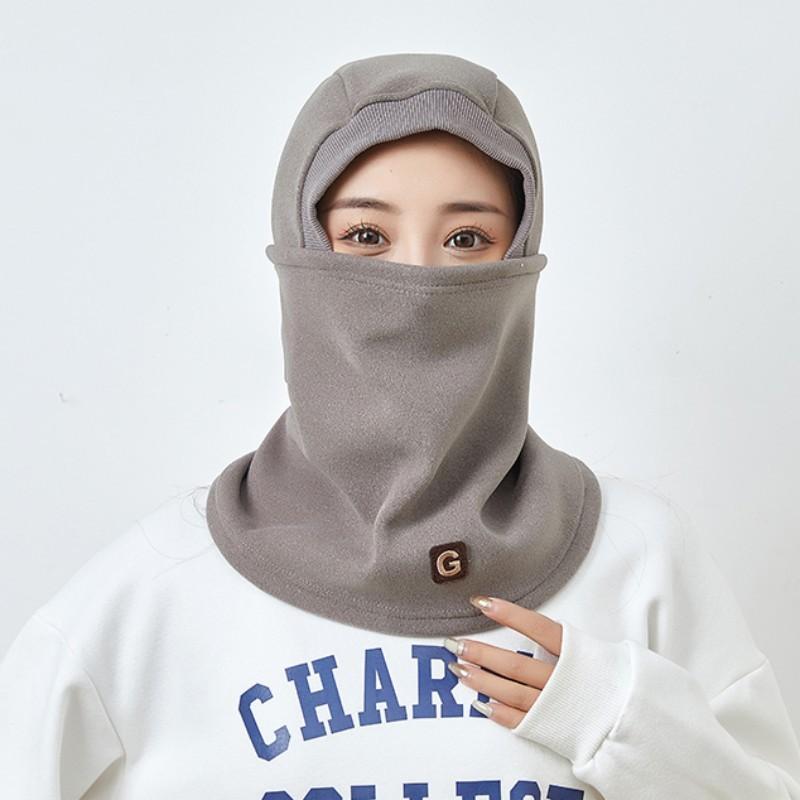 Men and Women Outdoor Cycling Masks for Neck Protection and Cold Protection Integrated with Velvet Face Protection Ski Pullover Hat