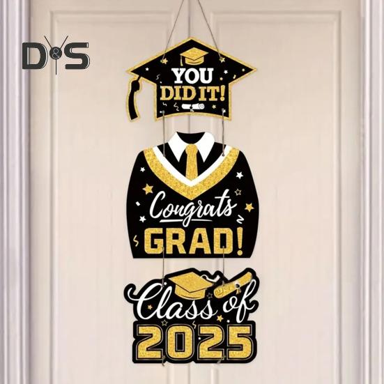 Выпускной 2025 года, подвесная табличка для входной двери Выпускной 2025 года Приветственная табличка для украшения крыльца выпускного