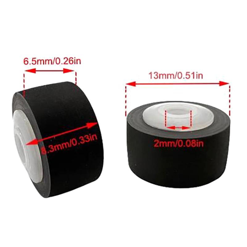 2Pcs 13X8.3X6.5X2Mm Car Press Belt Cartridge Audio Radio Tape Recorder Movement Rubber Pinch Roller Stereo Cassette Deck Wheel