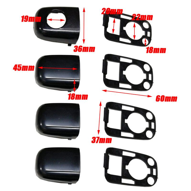8Pcs Abs Door Handle End Cap Cover For Peugeot 307 For Citroen C2 C3 Door Handle