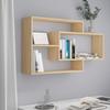 VidaXL Wall Shelves, Hanging Storage Unit, Home Organizer Living Room Interior, Sonoma Oak 800327